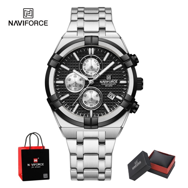 Luxury Watch Men - ساعة يد رجالية كرونوغراف كوارتز من
