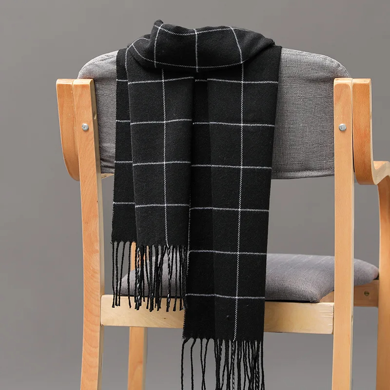 Cashmere Scarf - 2023 جديد الشتاء الرجال وشاح الدفء