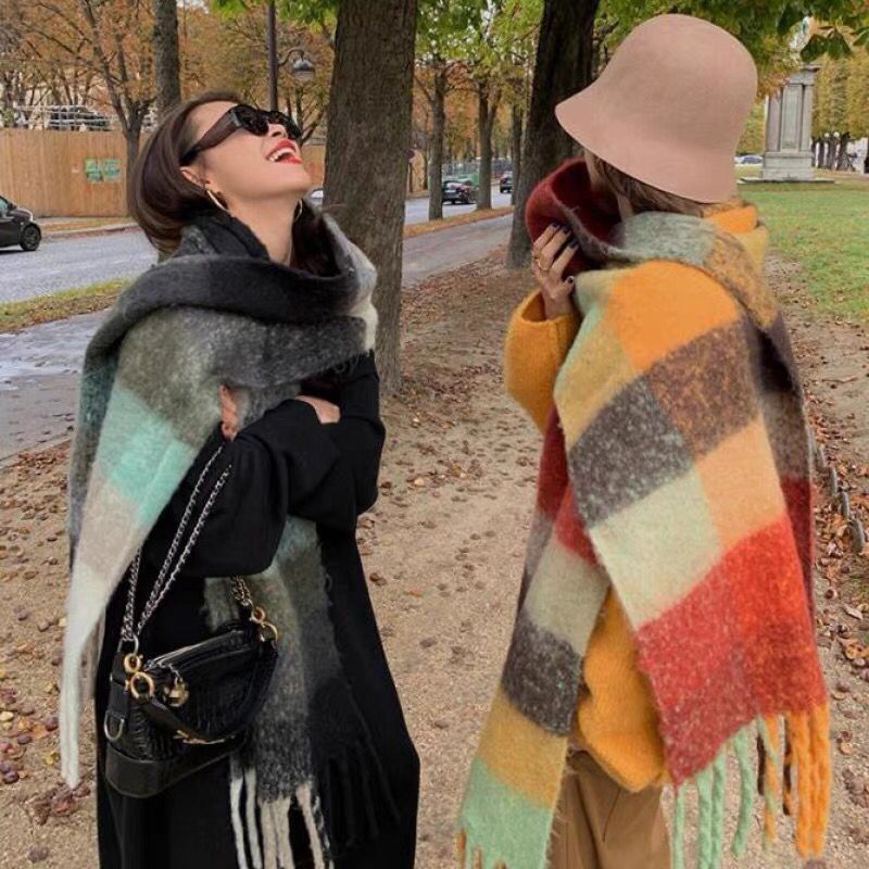 Cashmere Scarf - جديد فاخر شتاء سميك دافئ وشاح