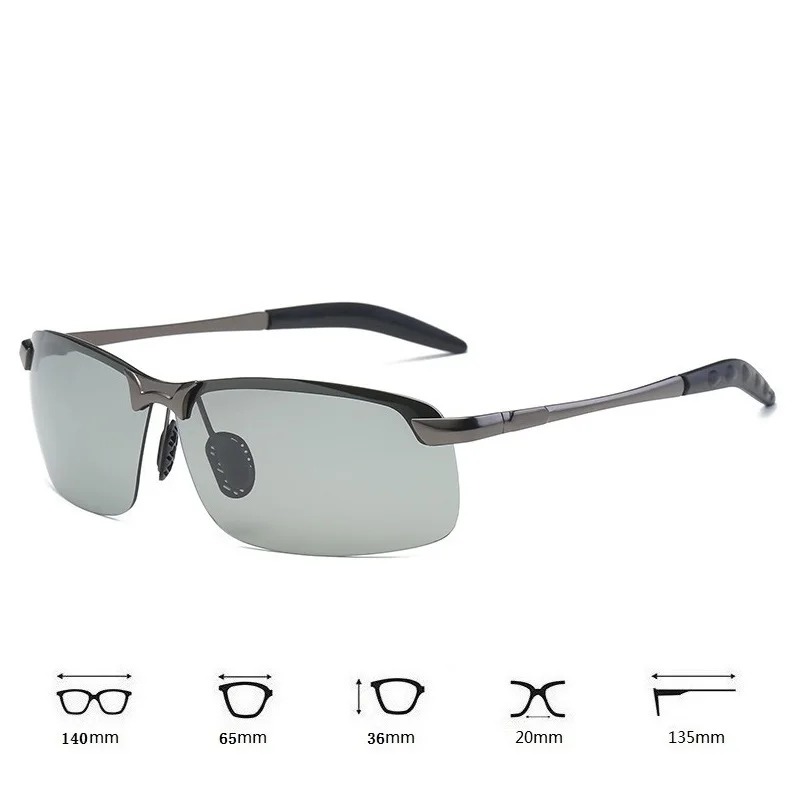 Sunglasses Uv400 - نظارات شمسية رجالية مستقطبة ومتغيرة اللون