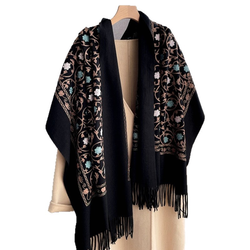Cashmere Scarf - وشاح كشمير مطرز جديد لعام 2025