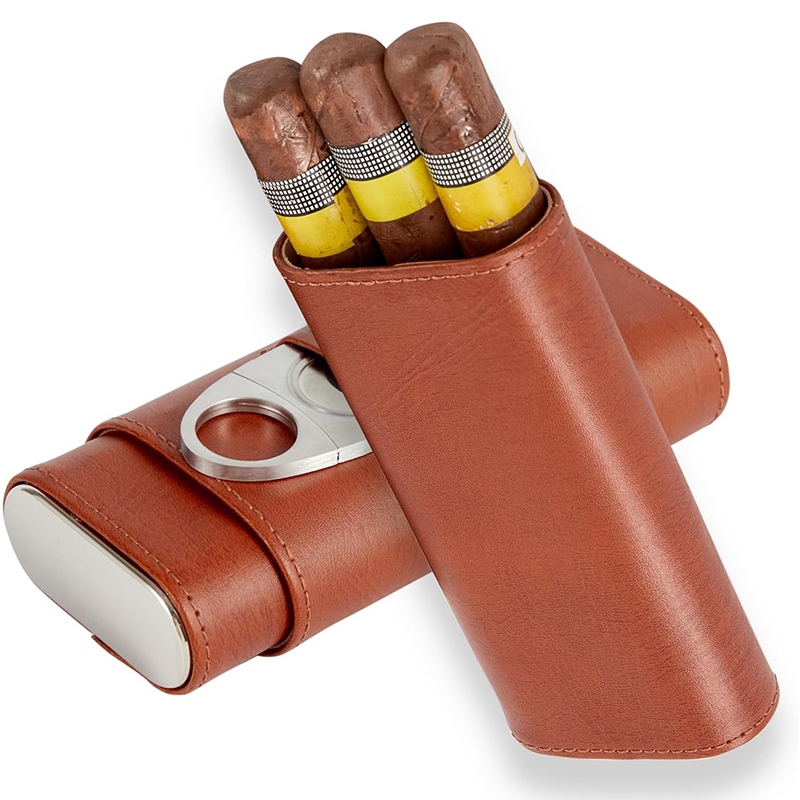 Premium Cigar Case - طقم حافظة سيجار محمولة، علبة سيجار