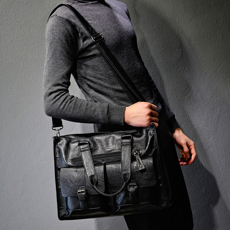 حقيبة كتف رجالية من الجلد الصن - مراجعة Leather Briefcase وسعره