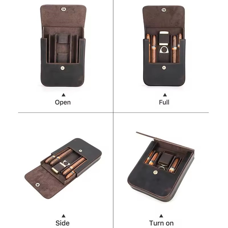 علبة سيجار محمولة، صندوق حافظ  - مراجعة Premium Cigar Case وسعره