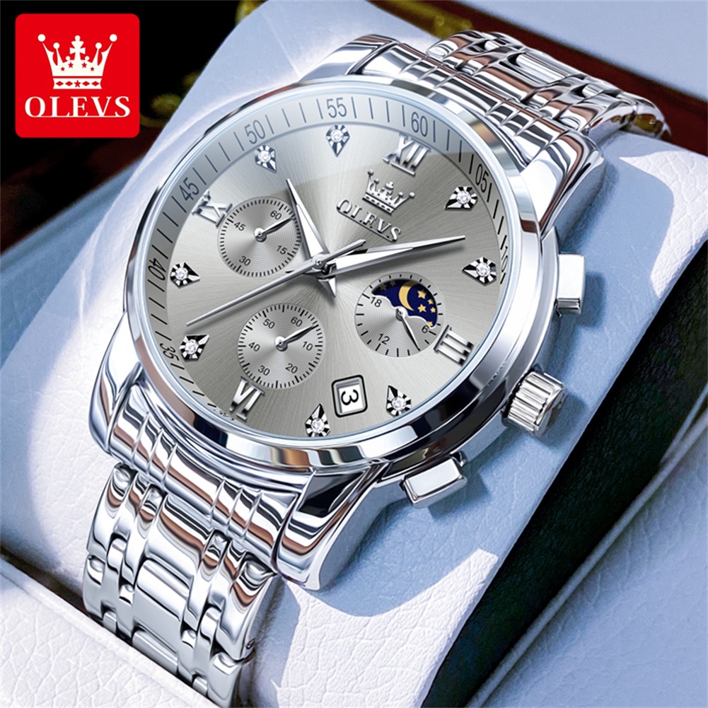 OLEVS 2858 ساعة كوارتز للرجال  - مراجعة Luxury Watch Men وسعره