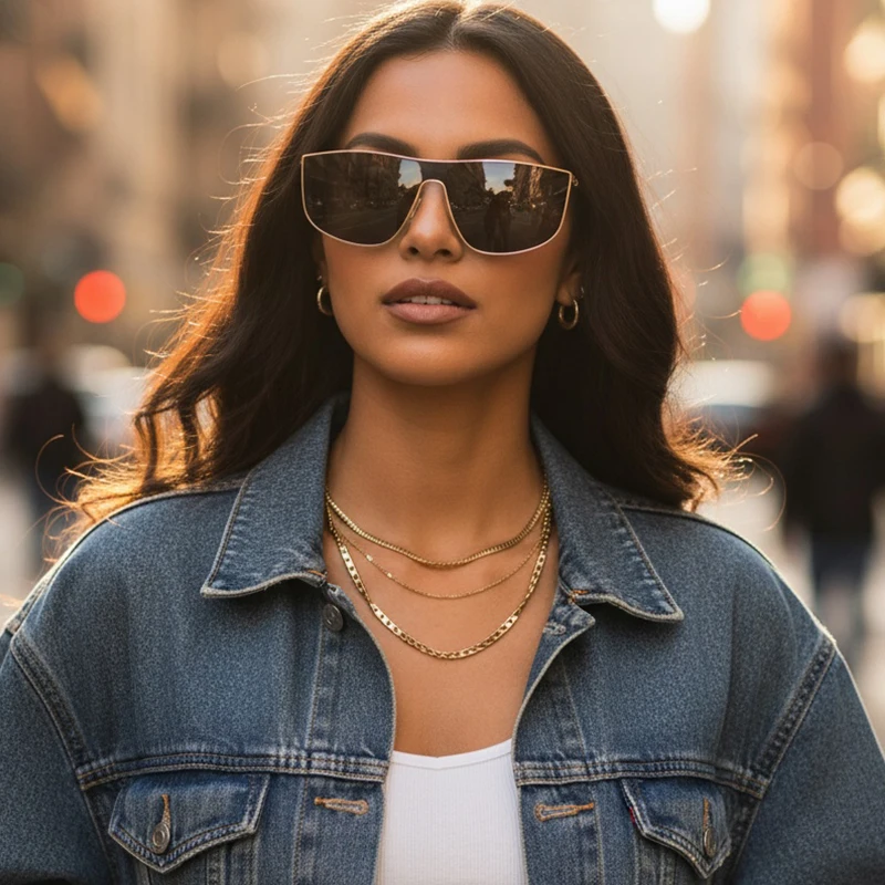نظارات شمسية بإطار معدني، تصمي - مراجعة Sunglasses Uv400 وسعره