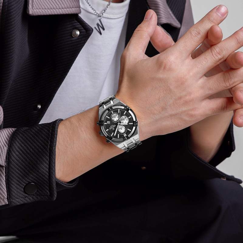 ساعة يد رجالية كرونوغراف كوارت - مراجعة Luxury Watch Men وسعره