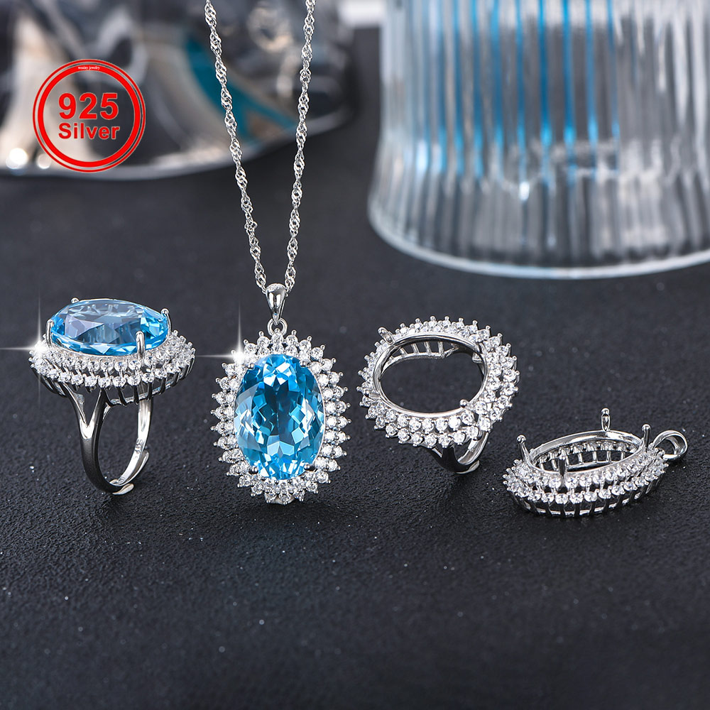 13x18 مللي متر S925 فضة قلادة  - مراجعة Luxury Gift Set وسعره