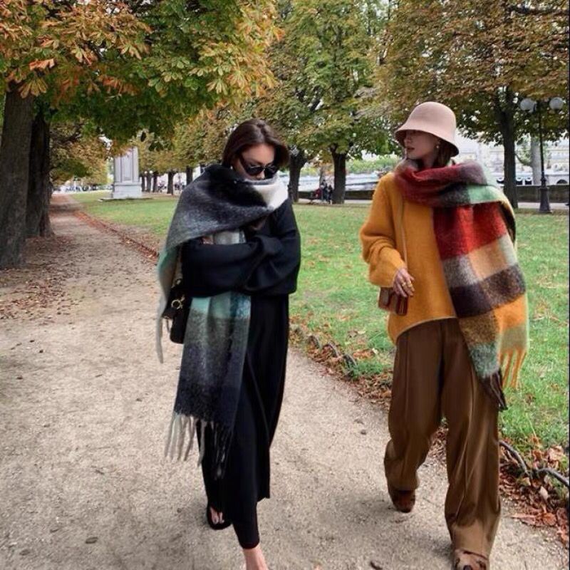 جديد فاخر شتاء سميك دافئ وشاح  - مراجعة Cashmere Scarf وسعره