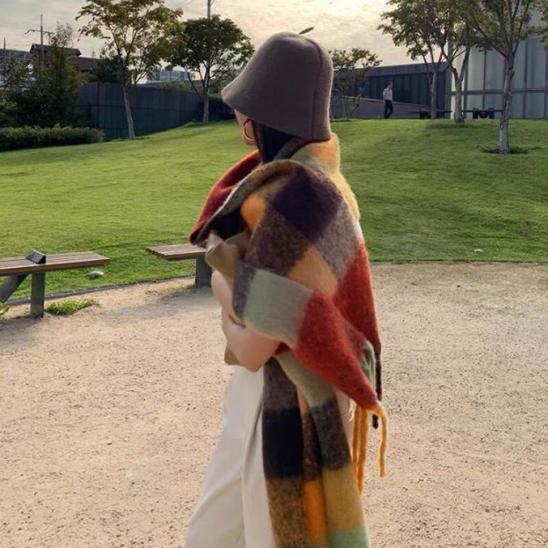 جديد فاخر شتاء سميك دافئ وشاح  - مراجعة Cashmere Scarf وسعره