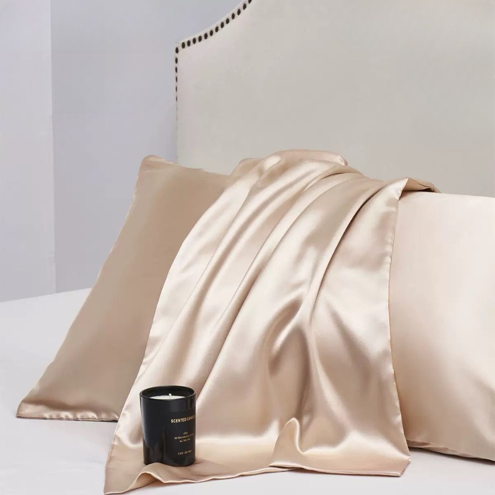 غطاء وسادة حريري طبيعي من حرير - مراجعة Silk Pillowcase وسعره