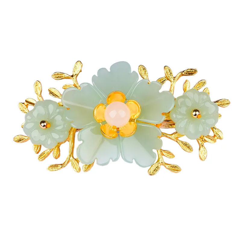 دبوس شعر مصمم على شكل زهرة من  - مراجعة Gold Plated Jewelry وسعره