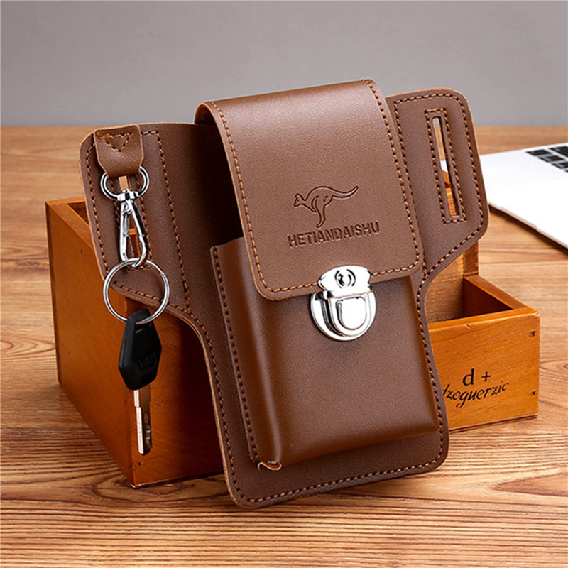 حقيبة بحزام الهاتف للرجال حقائ - مراجعة Leather Wallet Men وسعره