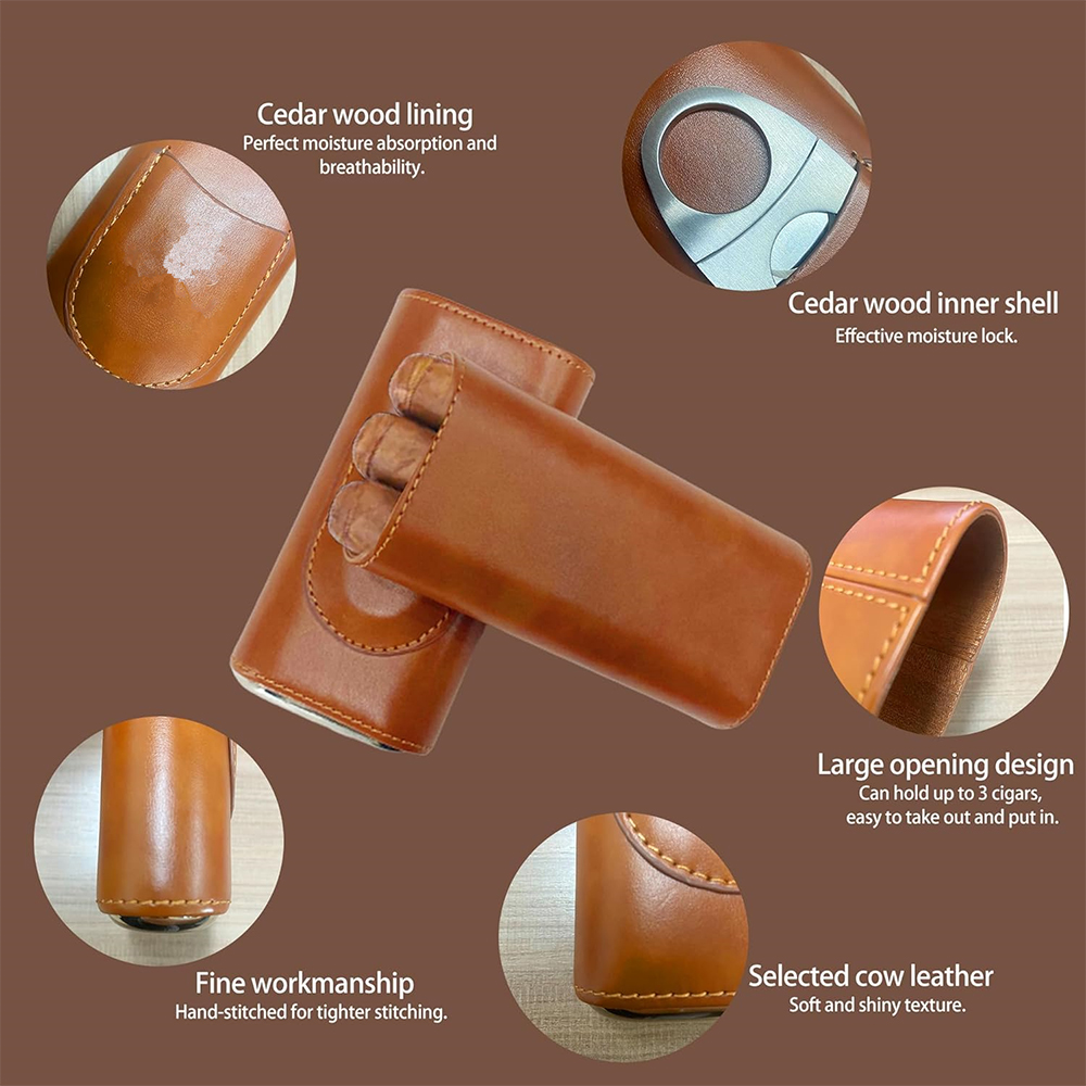 طقم حافظة سيجار محمولة، علبة س - مراجعة Premium Cigar Case وسعره