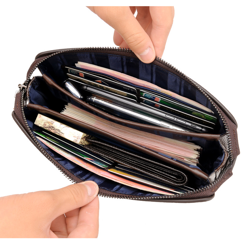 محفظة رجالية طويلة لحمل النقود - مراجعة Leather Wallet Men وسعره
