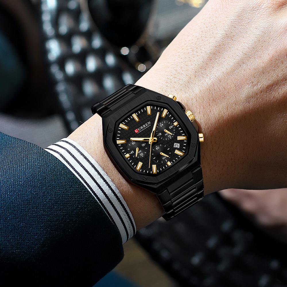 ساعة كورين كرونو مربعة فاخرة ل - مراجعة Luxury Watch Men وسعره