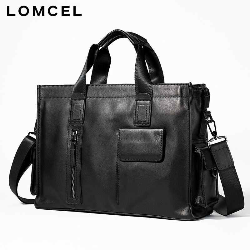 حقيبة يد أنيقة من LOMCEL P116، - مراجعة Leather Briefcase وسعره