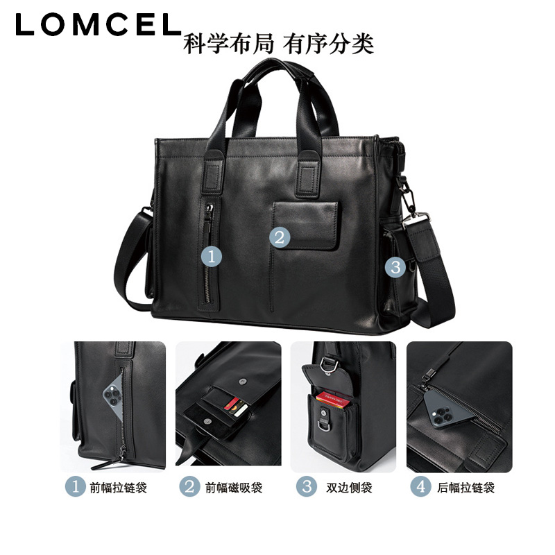 حقيبة يد أنيقة من LOMCEL P116، - مراجعة Leather Briefcase وسعره